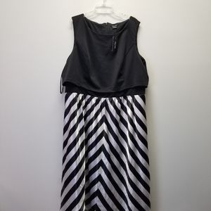 City Chic Black and White High Low Dress XXL / 24
